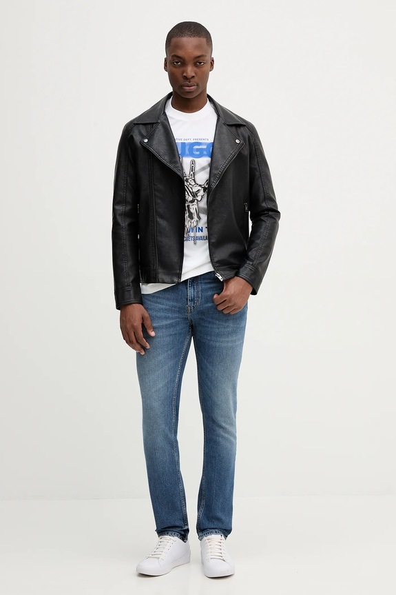 Hugo Blue t-shirt bawełniany Nopix 50543494 biały AW25