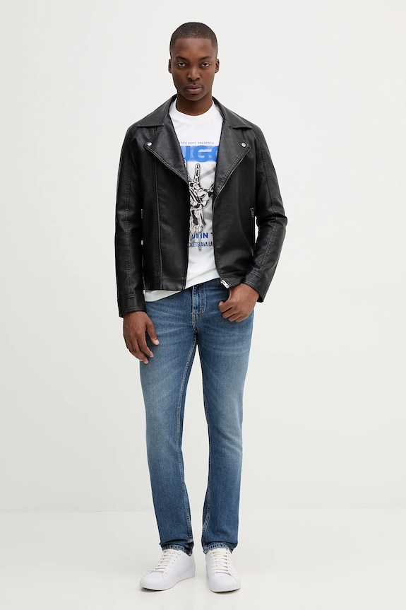 Hugo Blue t-shirt bawełniany Nopix 50543494 biały AW25