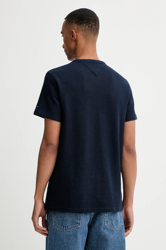 Îmbrăcăminte Tommy Jeans tricou din bumbac DM0DM21778 bleumarin