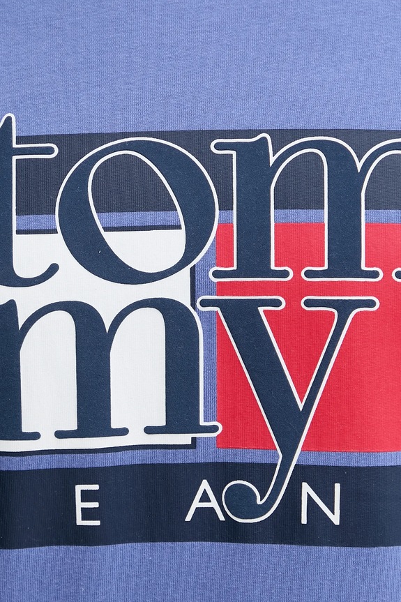 Βαμβακερό μπλουζάκι Tommy Jeans μπλε DM0DM21977