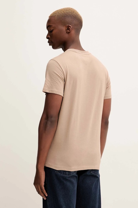 Oblečenie Bavlnené tričko Tommy Jeans DM0DM21977 béžová