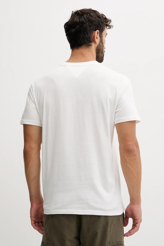 Bavlněné tričko Tommy Jeans DM0DM21978 bílá AW25