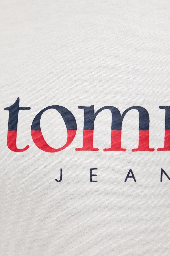 Bavlněné tričko Tommy Jeans bílá DM0DM21978