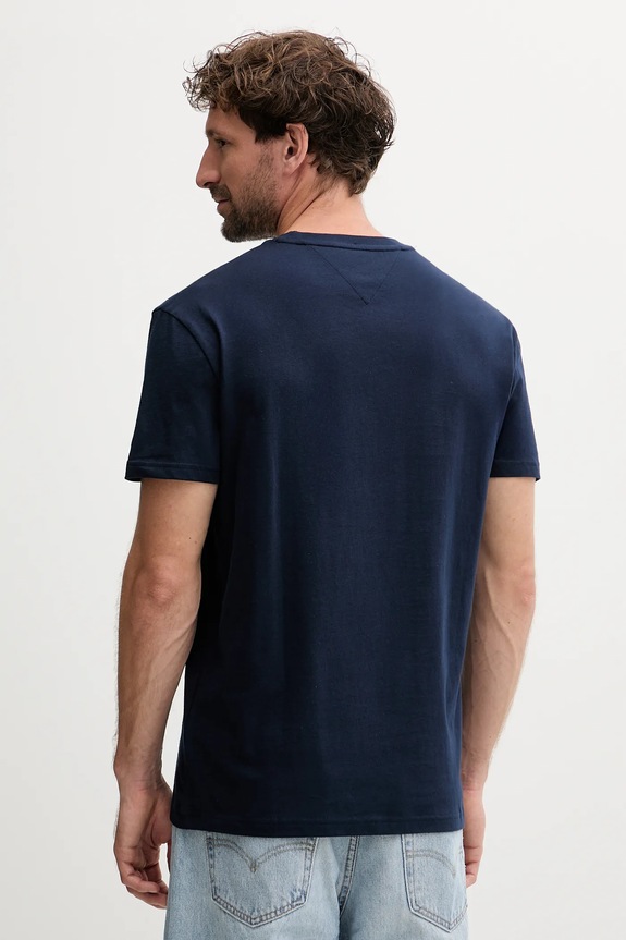 Bavlnené tričko Tommy Jeans DM0DM21978 tmavomodrá AW25