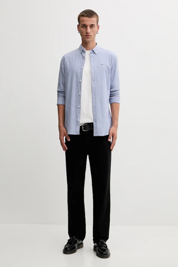 Βαμβακερό μπλουζάκι Tommy Jeans DM0DM21986 μπεζ AW25