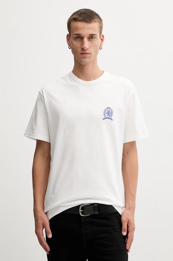 Ρούχα Βαμβακερό μπλουζάκι Tommy Jeans DM0DM21986 μπεζ