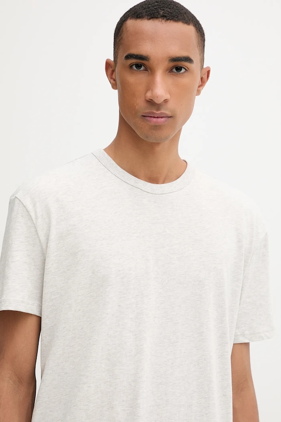 Tommy Jeans pamut póló szürke DM0DM21989
