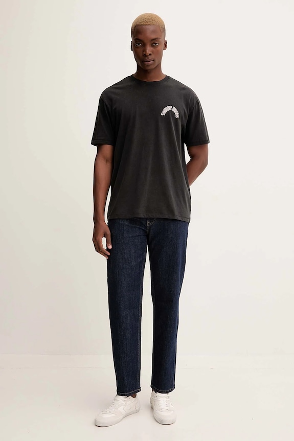 Tommy Jeans tricou din bumbac DM0DM22060 negru AW25