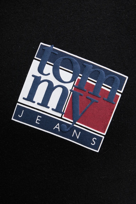 Bavlněné tričko Tommy Jeans černá DM0DM22127
