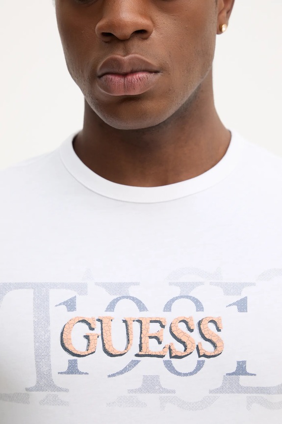 Хлопковая футболка Guess M5YI14.I3Z14 белый
