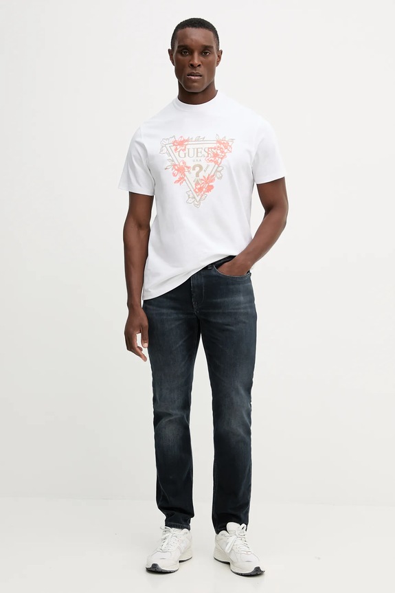 Guess t-shirt bawełniany M5YI21.K8FQ4 biały AW25