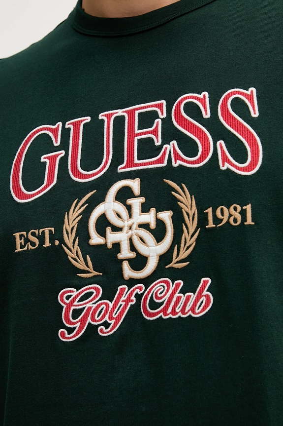 Pamučna majica Guess 4G M5YI22.K8FQ4 zelena