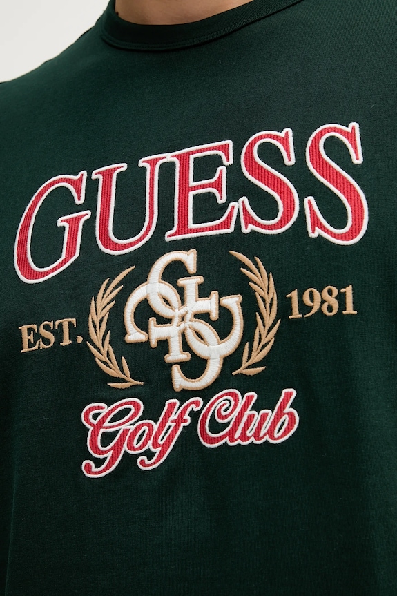 Pamučna majica Guess 4G M5YI22.K8FQ4 zelena
