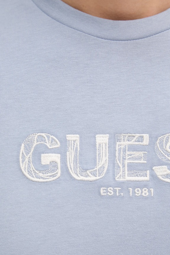 Guess t-shirt in cotone blu M5YI41.KBW41