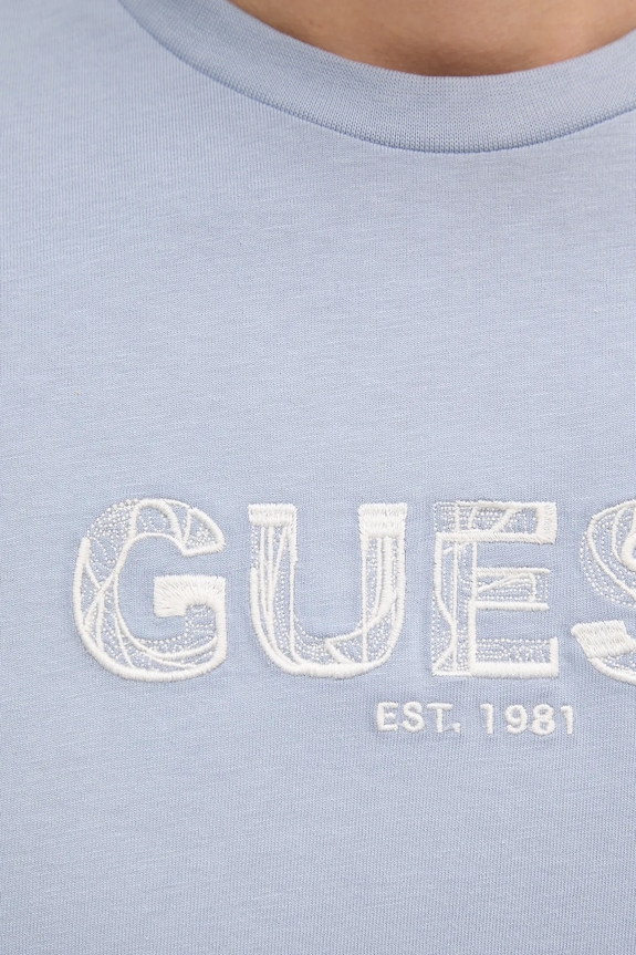 Guess t-shirt in cotone blu M5YI41.KBW41