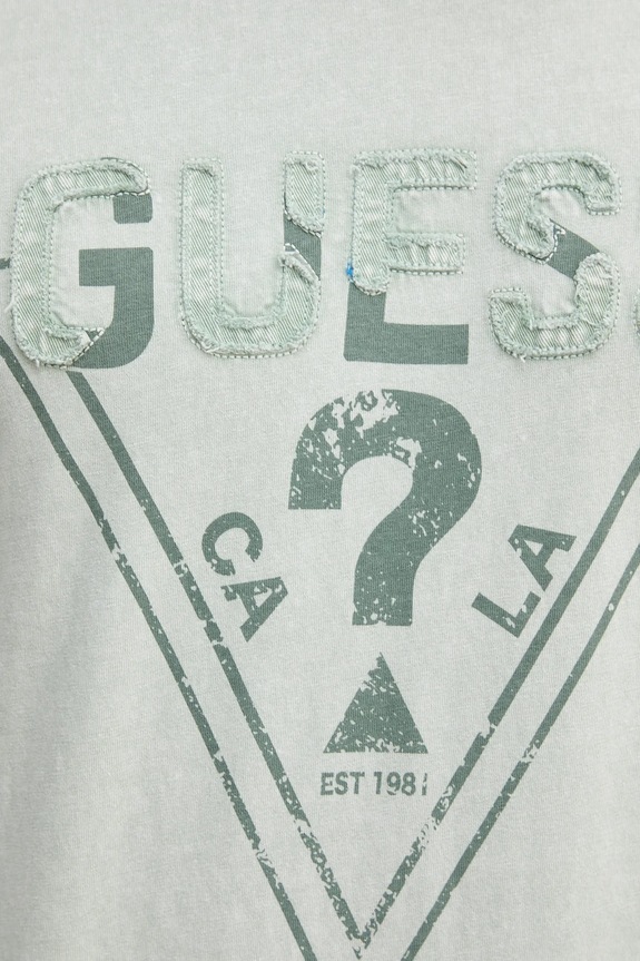 Хлопковая футболка Guess M5YI42.KBW41 зелёный