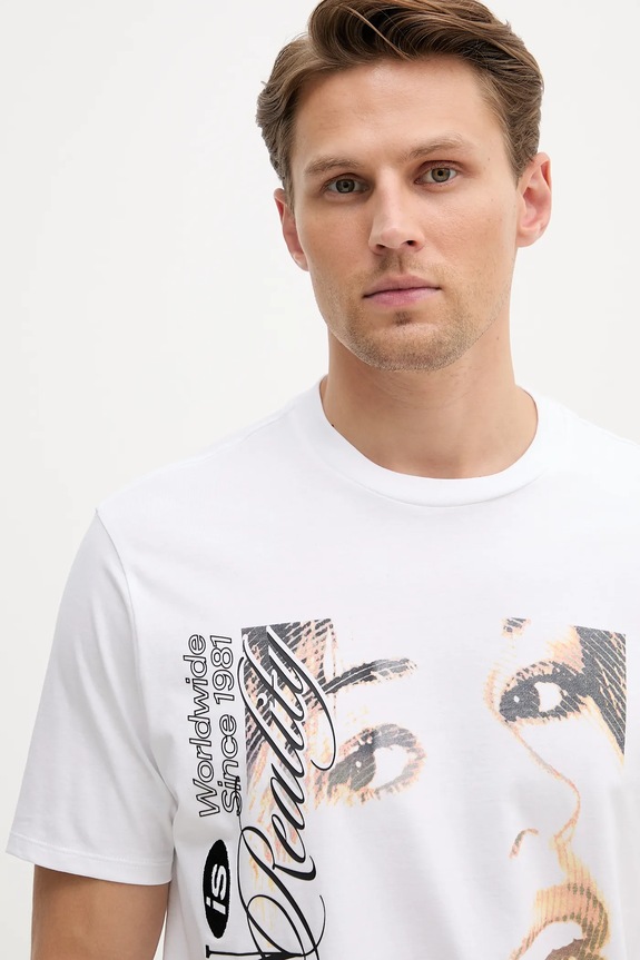 Pamučna majica Guess bijela M5YI68.KBW41