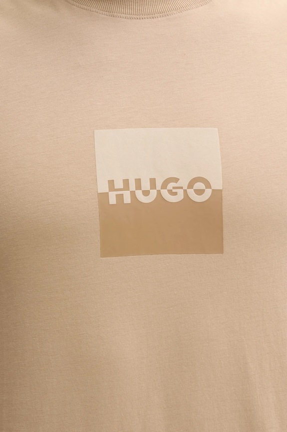 Bavlnené tričko HUGO Dusplit zelená 50542784