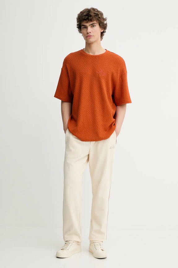 Les Deux t-shirt Bruce 1000157 pomarańczowy AW25