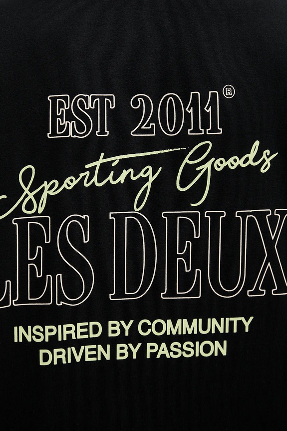 Pamučna majica Les Deux Allen 1000207 crna