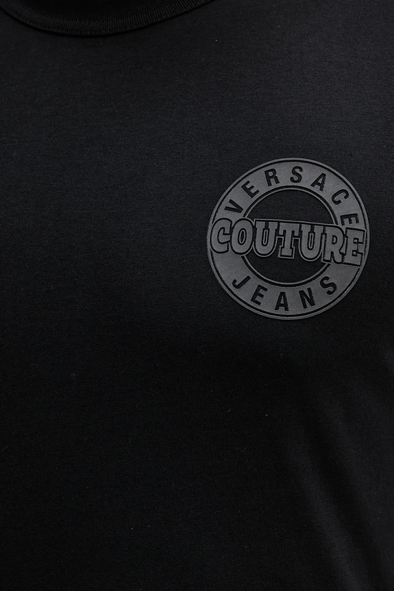 Versace Jeans Couture tricou din bumbac 79GAHT06.CJ00T negru