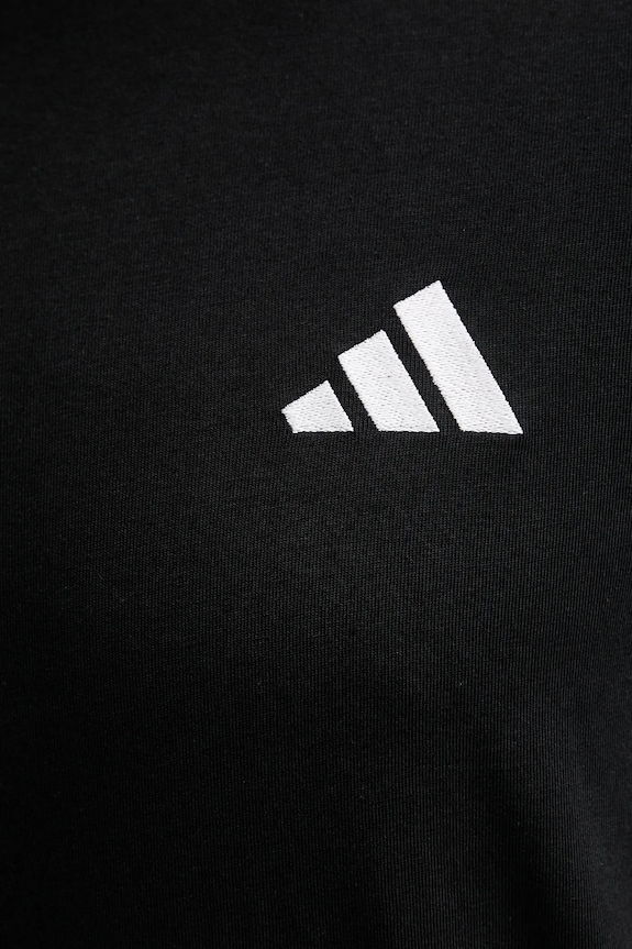 Bombažna kratka majica adidas 3-Stripes JV6783 črna