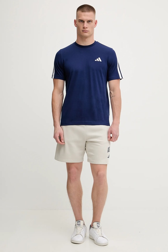 adidas tricou din bumbac 3-Stripes JV6785 bleumarin SS26