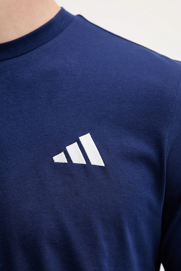 adidas tricou din bumbac 3-Stripes JV6785 bleumarin