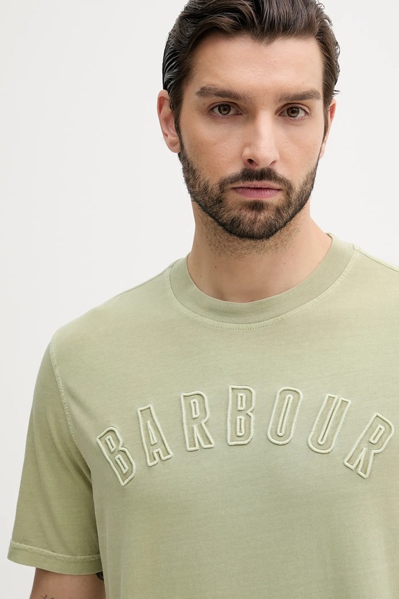 Barbour t-shirt bawełniany BANFORD zielony MTS1443