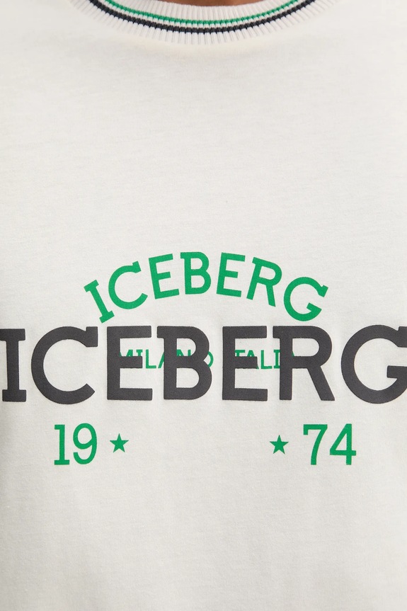 Iceberg t-shirt bawełniany F010.6325 beżowy