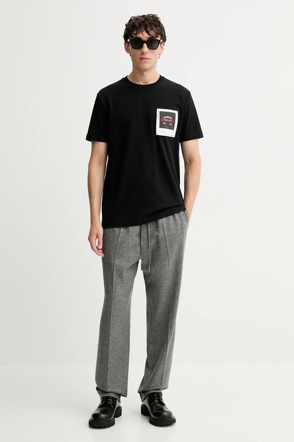 Iceberg t-shirt in cotone F042.6304 nero AW25