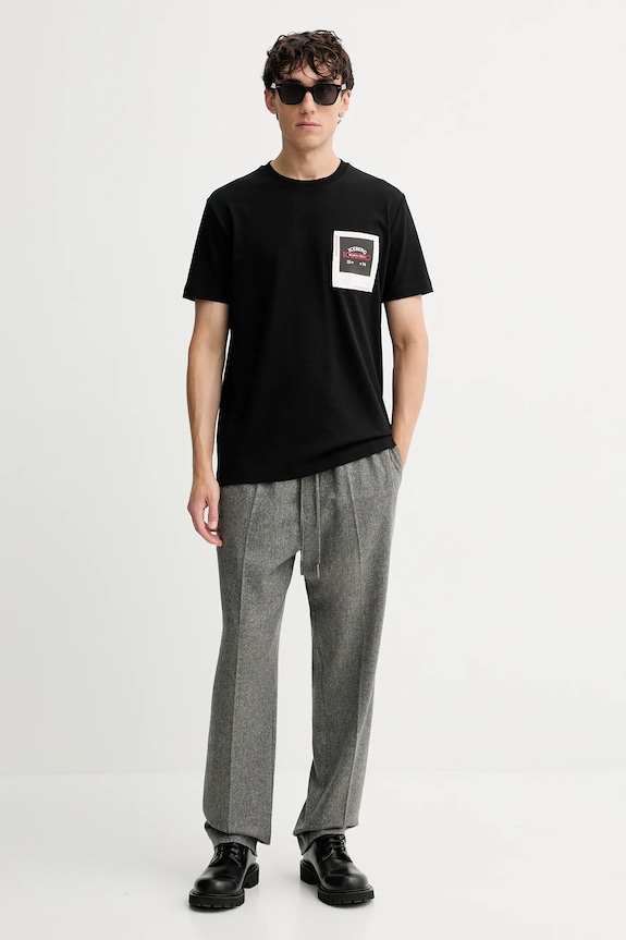 Iceberg t-shirt in cotone F042.6304 nero AW25