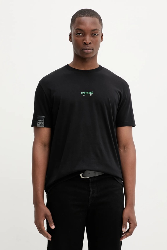 Abbigliamento Iceberg t-shirt in cotone F049.6325 nero