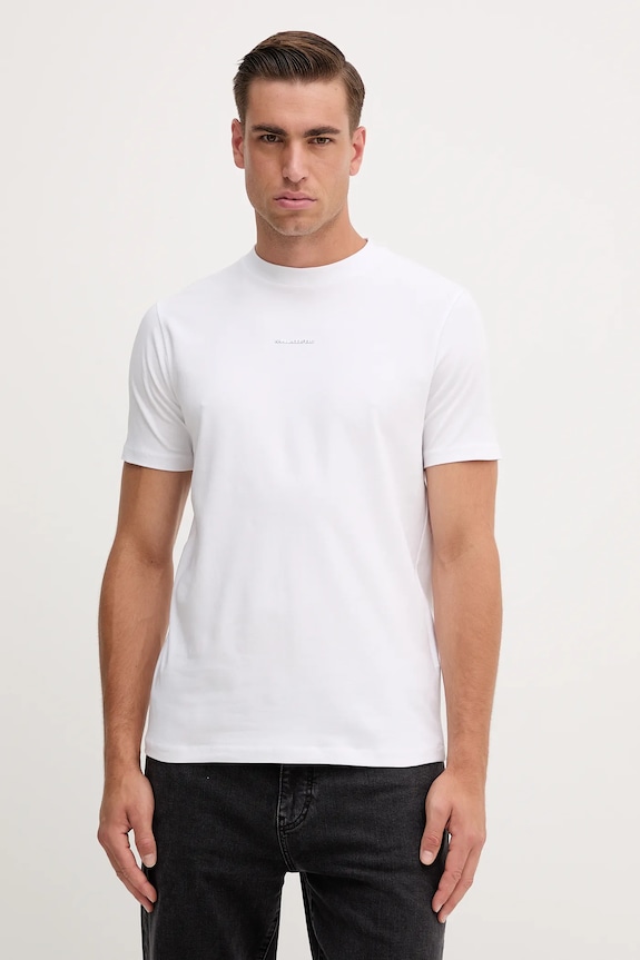 Karl Lagerfeld t-shirt bawełniany nadruk biały 554235.755051