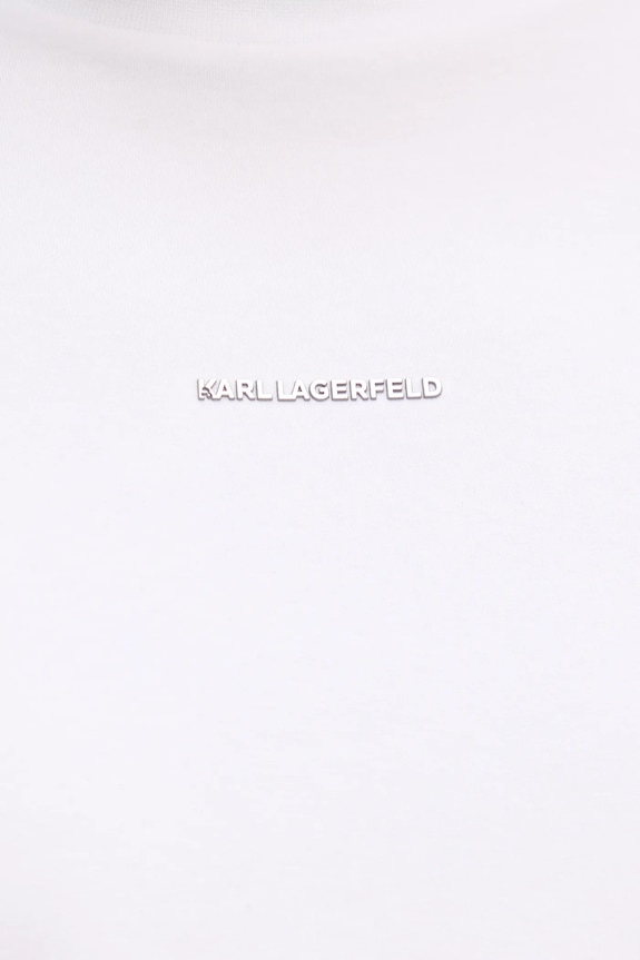 Karl Lagerfeld t-shirt bawełniany biały 554235.755051