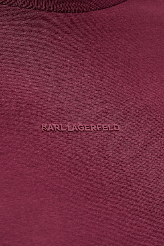 Karl Lagerfeld t-shirt bawełniany 554235.755051 bordowy