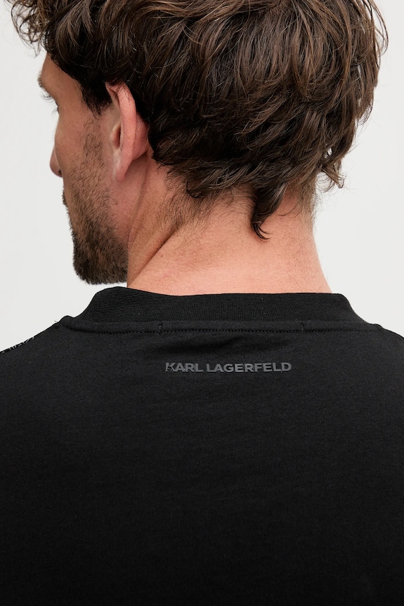 Бавовняна футболка Karl Lagerfeld 554225.755143 чорний