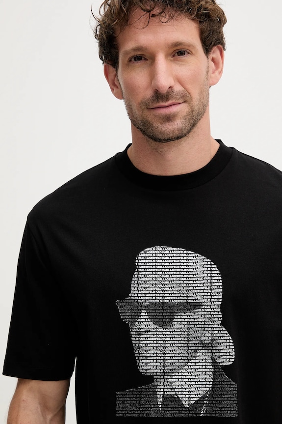 Karl Lagerfeld t-shirt bawełniany czarny 554225.755144