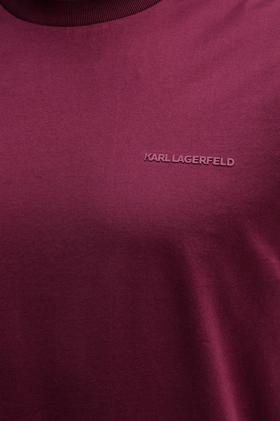 Karl Lagerfeld tricou din bumbac 554200.755002 burgundia