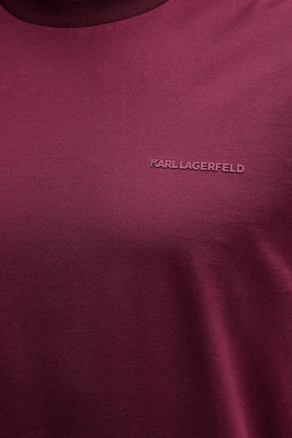 Karl Lagerfeld tricou din bumbac 554200.755002 burgundia
