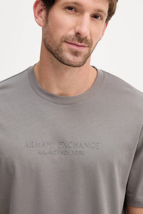 Одежда Хлопковая футболка Armani Exchange XM001280.AF10361 серый