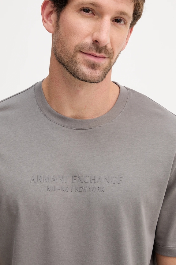 Одежда Хлопковая футболка Armani Exchange XM001280.AF10361 серый