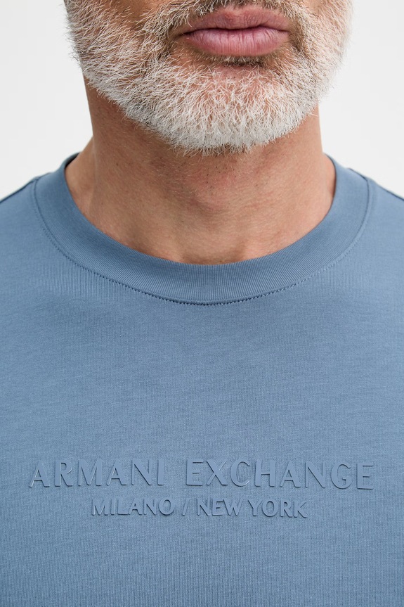 Armani Exchange maglietta basic da uomo in cotone XM001280.AF10361 blu