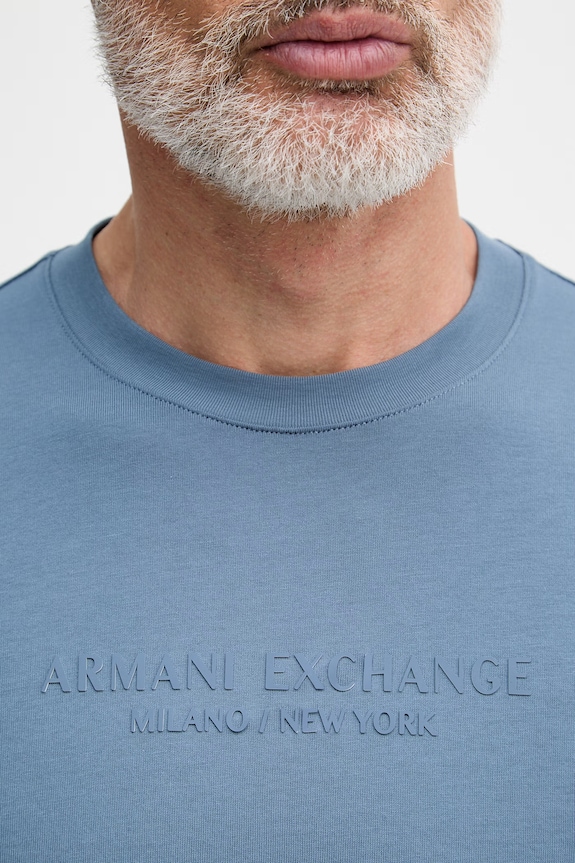Armani Exchange maglietta basic da uomo in cotone XM001280.AF10361 blu