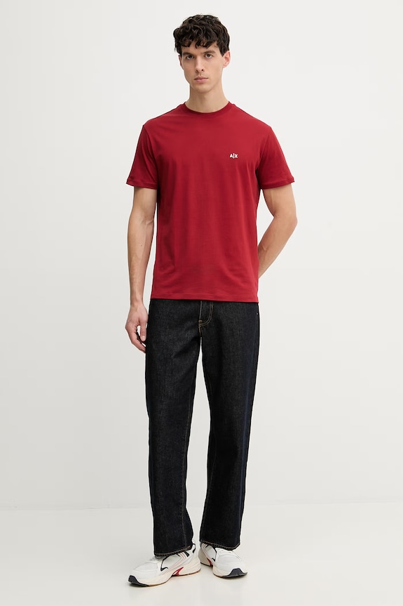 Armani Exchange tricou pentru bărbați, din bumbac XM001568.AF10358 rosu SS26