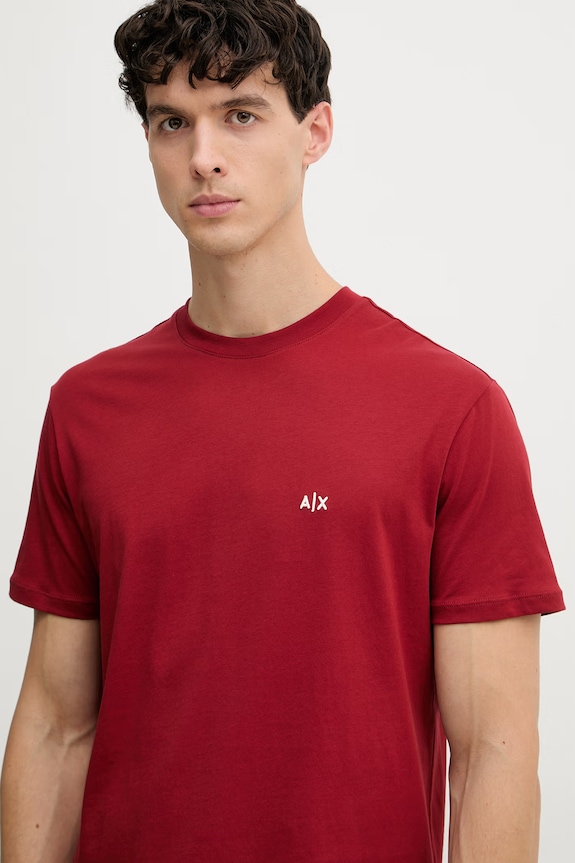 Armani Exchange tricou pentru bărbați, din bumbac rosu XM001568.AF10358