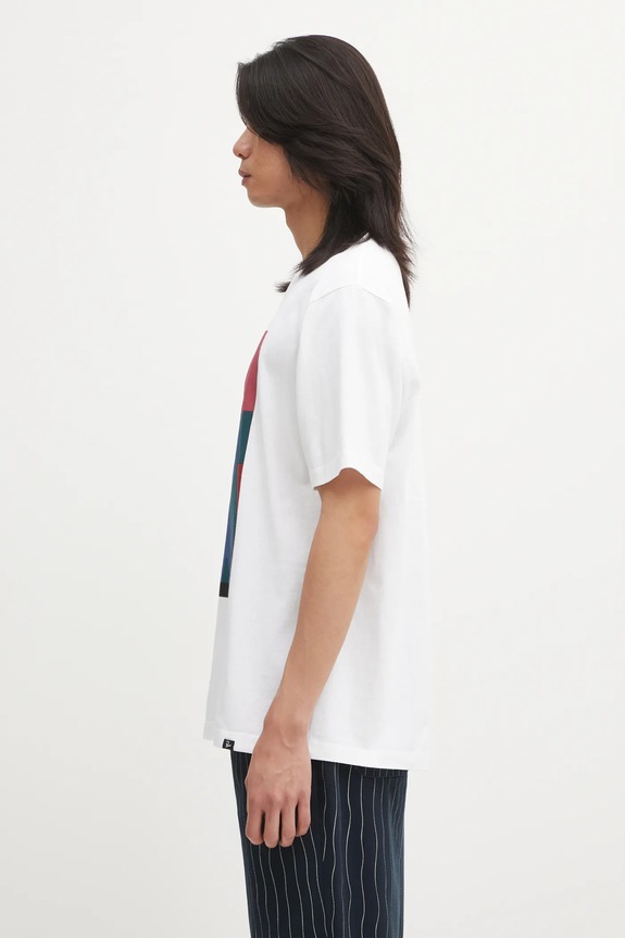 by Parra cotton t-shirt Protect the sun 54400 white AW25