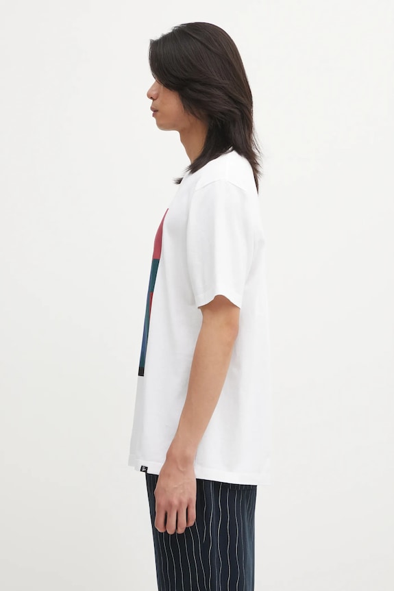 by Parra cotton t-shirt Protect the sun 54400 white AW25