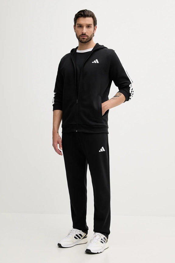 Pamučna majica adidas Essentials 3-stripes JV6762 crna SS26