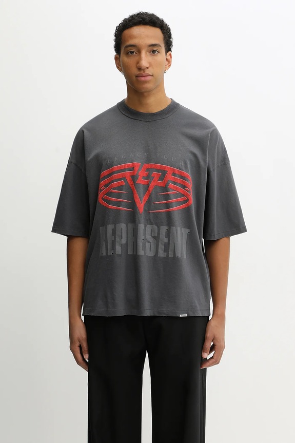 Represent t-shirt dwustronny Reversible Living Legacy Falcon nadruk szary MLM100679